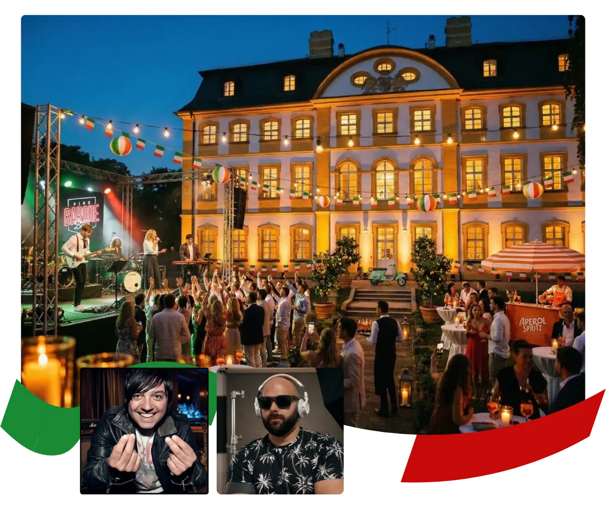 Italienische Nacht mit Live-Künstler am Schloss Jägersburg